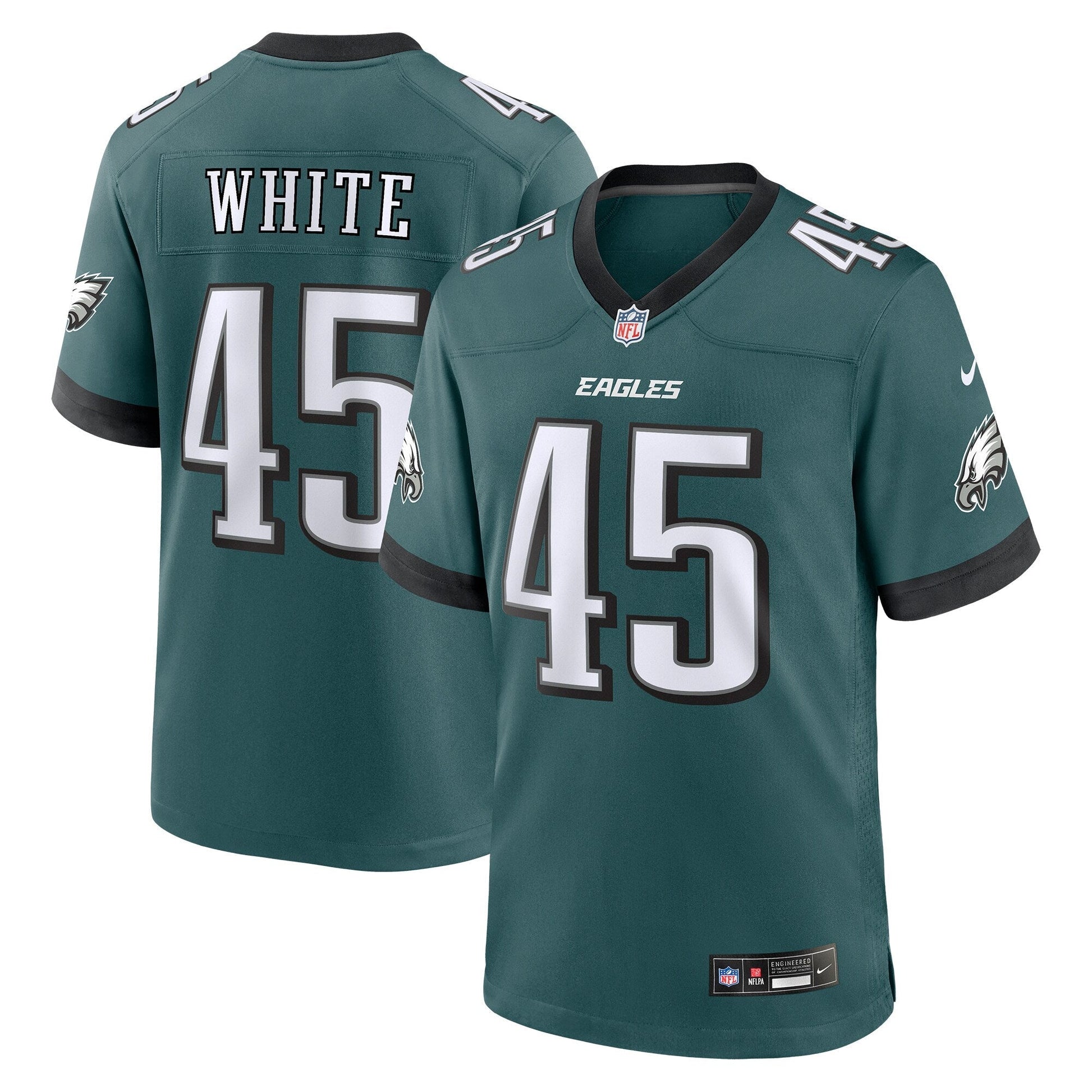 Devin White Philadelphia Eagles Game Jersey - Midnight Green football jersey product view 1