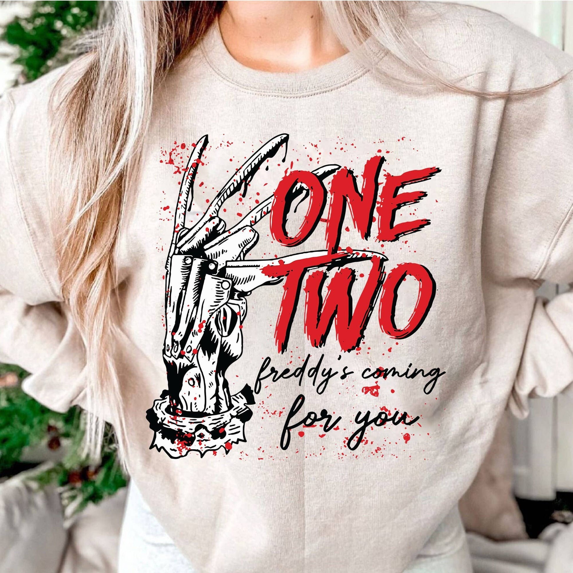 Retro Horror Halloween Sweatshirt - Scary Movie Design Unisex T-shirt, Sweatshirt, Hoodie, Long Sleeve Tee - T-Shirt, Sweatshirt, Hoodie