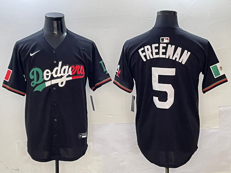 Men's Los Angeles Dodgers Freddie Freeman Black Fashion Stitched Jersey baseball jersey product view 1