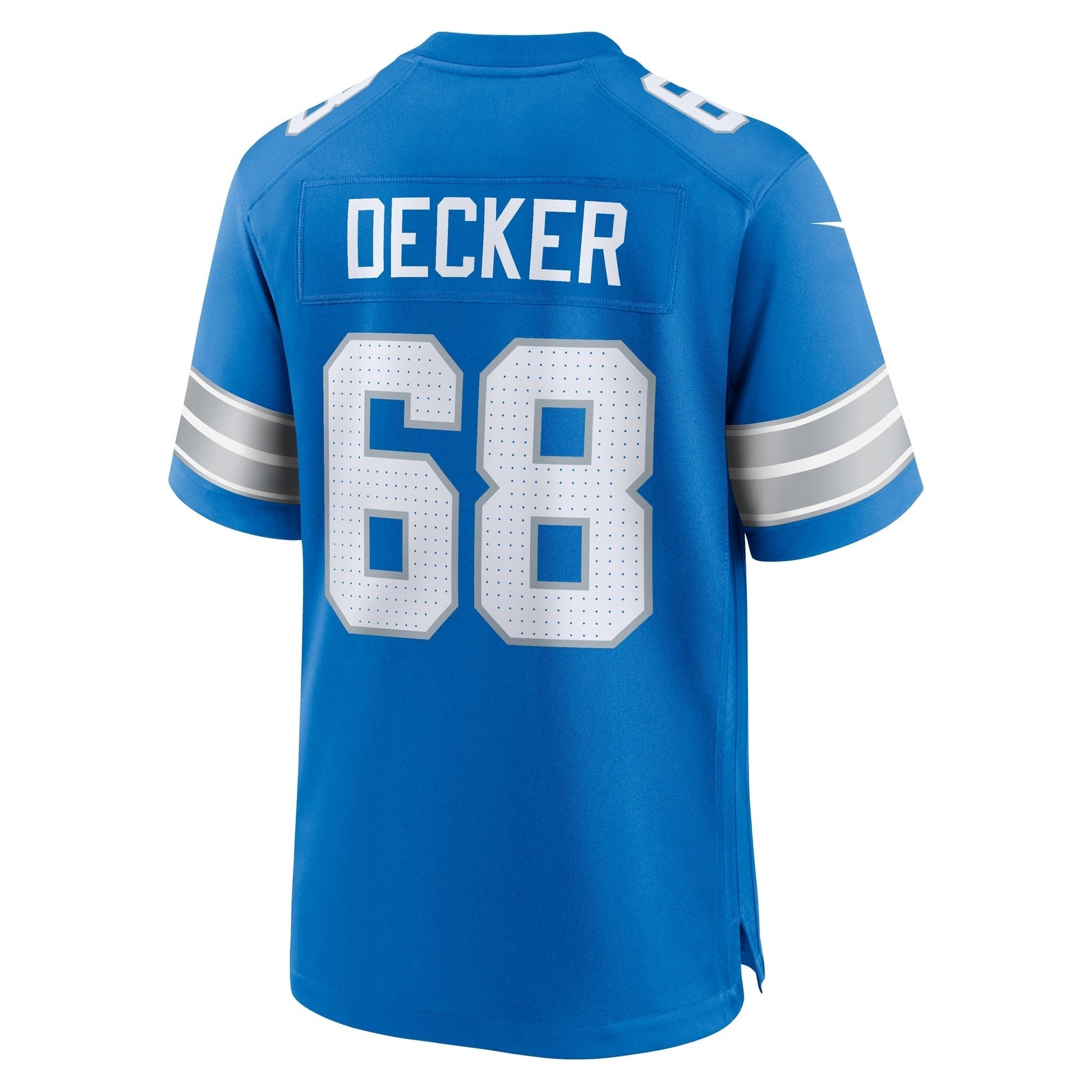 Taylor Decker Detroit Lions Team Game Jersey - Blue football jersey product view 3