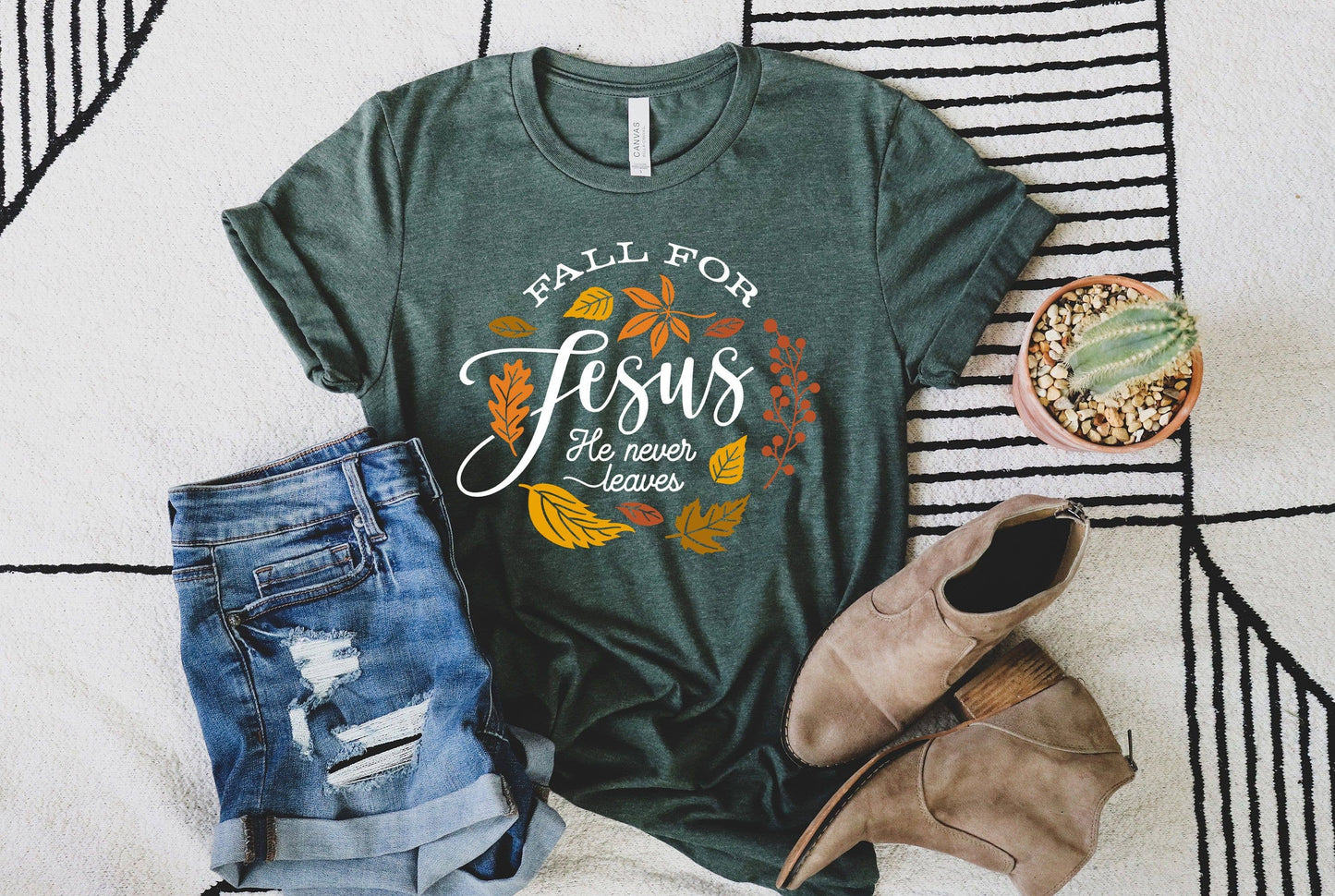 Fall For Jesus Thanksgiving Family Matching Shirt Unisex T-shirt, Sweatshirt, Hoodie, Long Sleeve Tee - T-Shirt, Sweatshirt, Hoodie