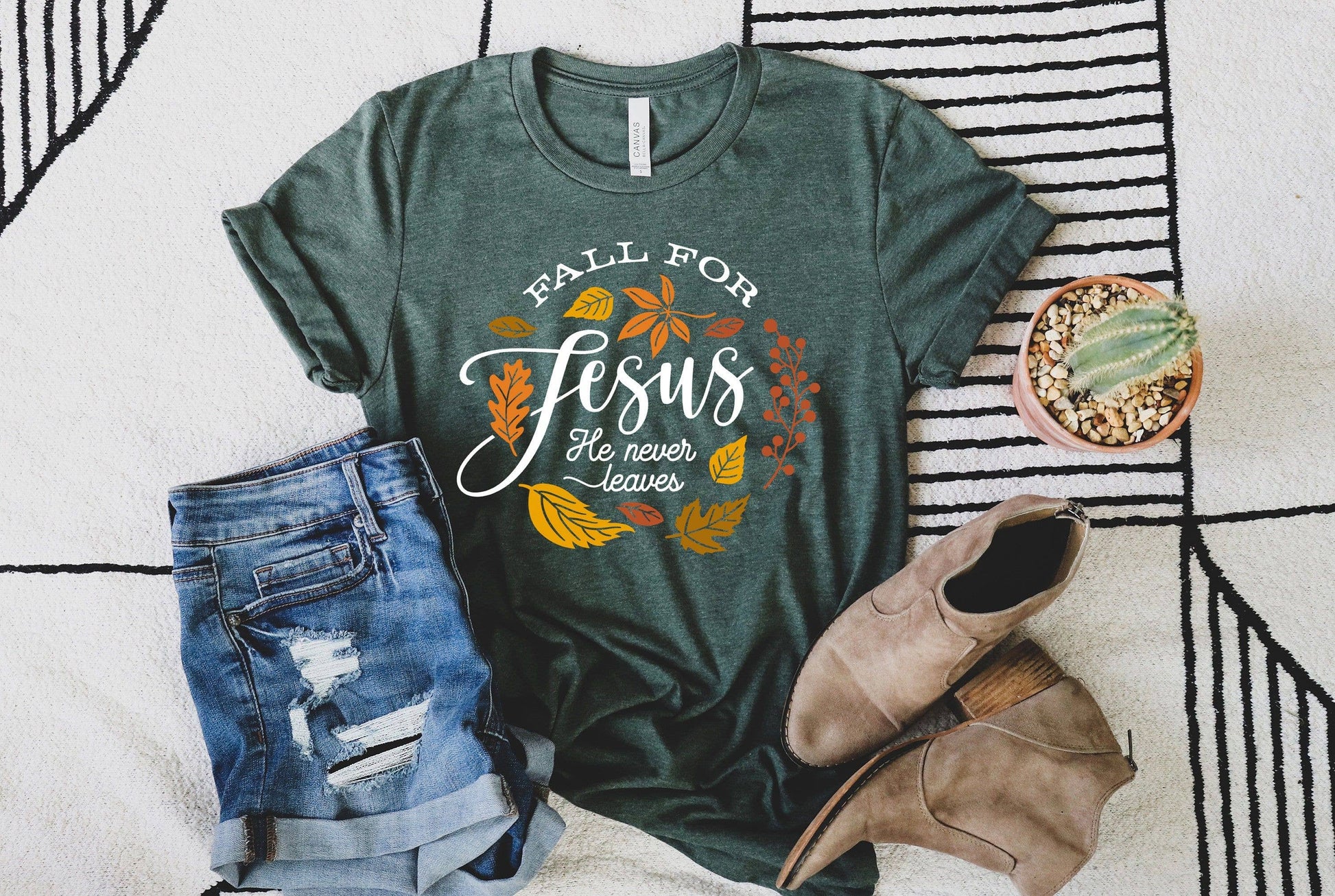 Fall For Jesus Thanksgiving Family Matching Shirt Unisex T-shirt, Sweatshirt, Hoodie, Long Sleeve Tee - T-Shirt, Sweatshirt, Hoodie