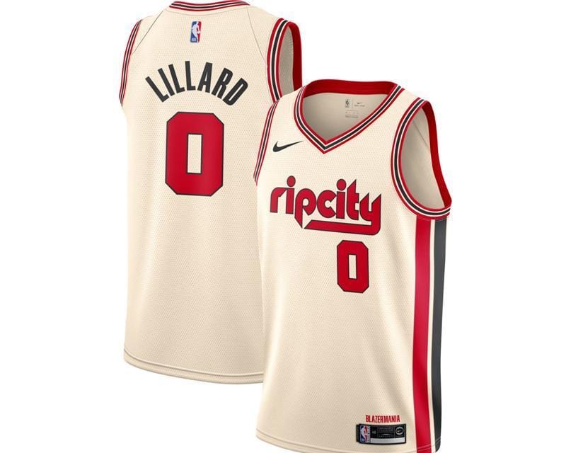 Damian Lillard Portland Trailblazers City Edition Jersey basketball jersey product view 1