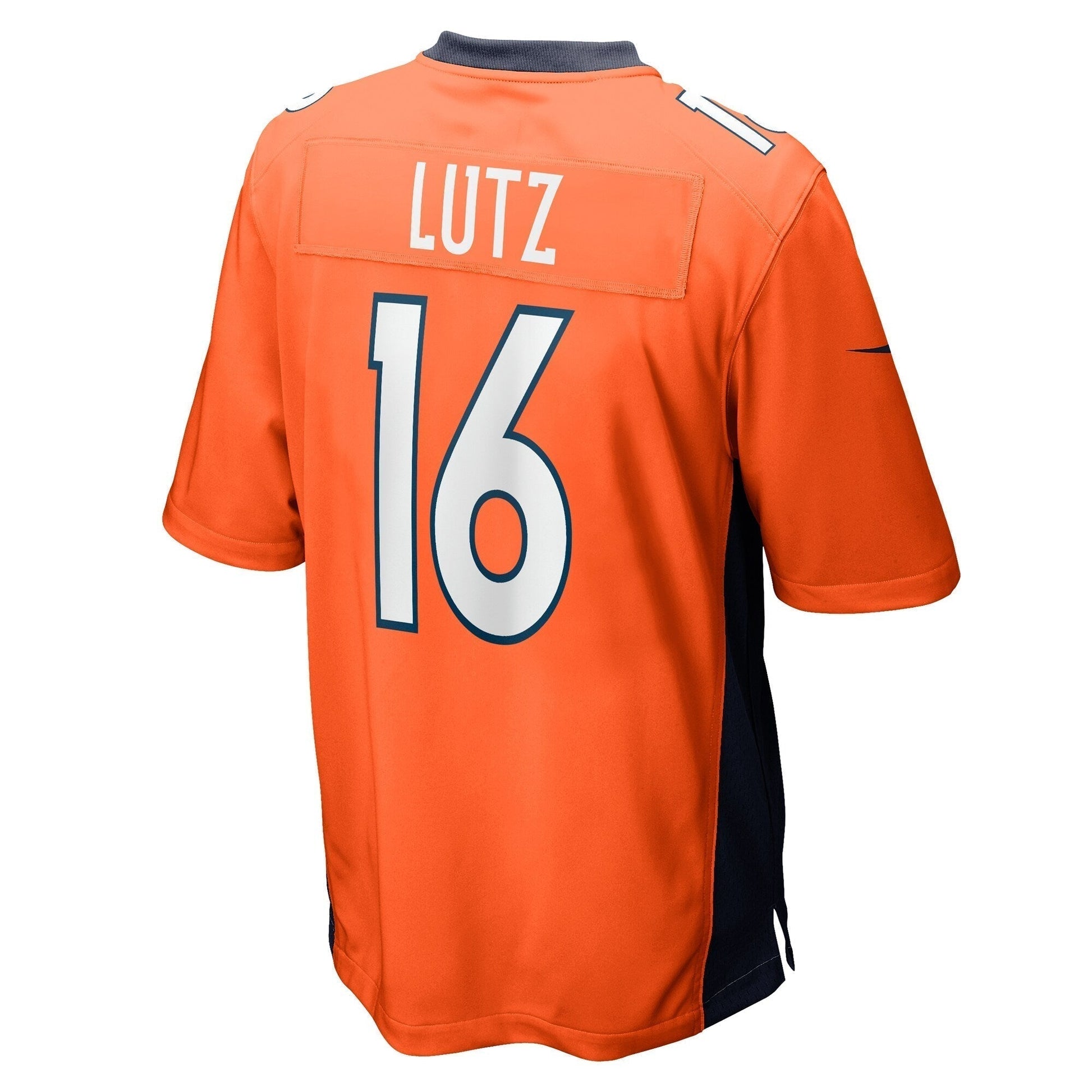 Wil Lutz Denver Broncos Game Jersey - Orange football jersey product view 3