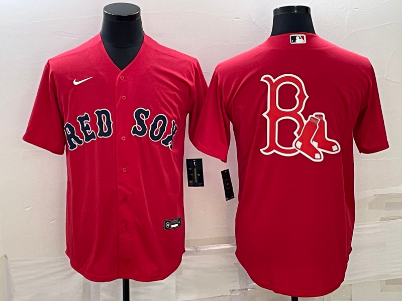 Men's Boston Red Sox Red Alternate Replica Player Jersey baseball jersey product view 1