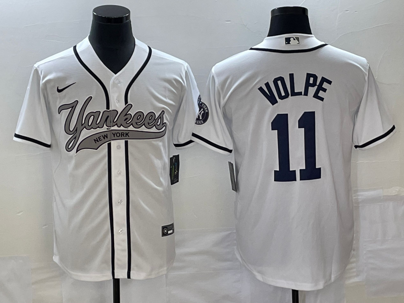 Men's New York Yankees Anthony Volpe White Player Jersey Joint Edition baseball jersey product view 1