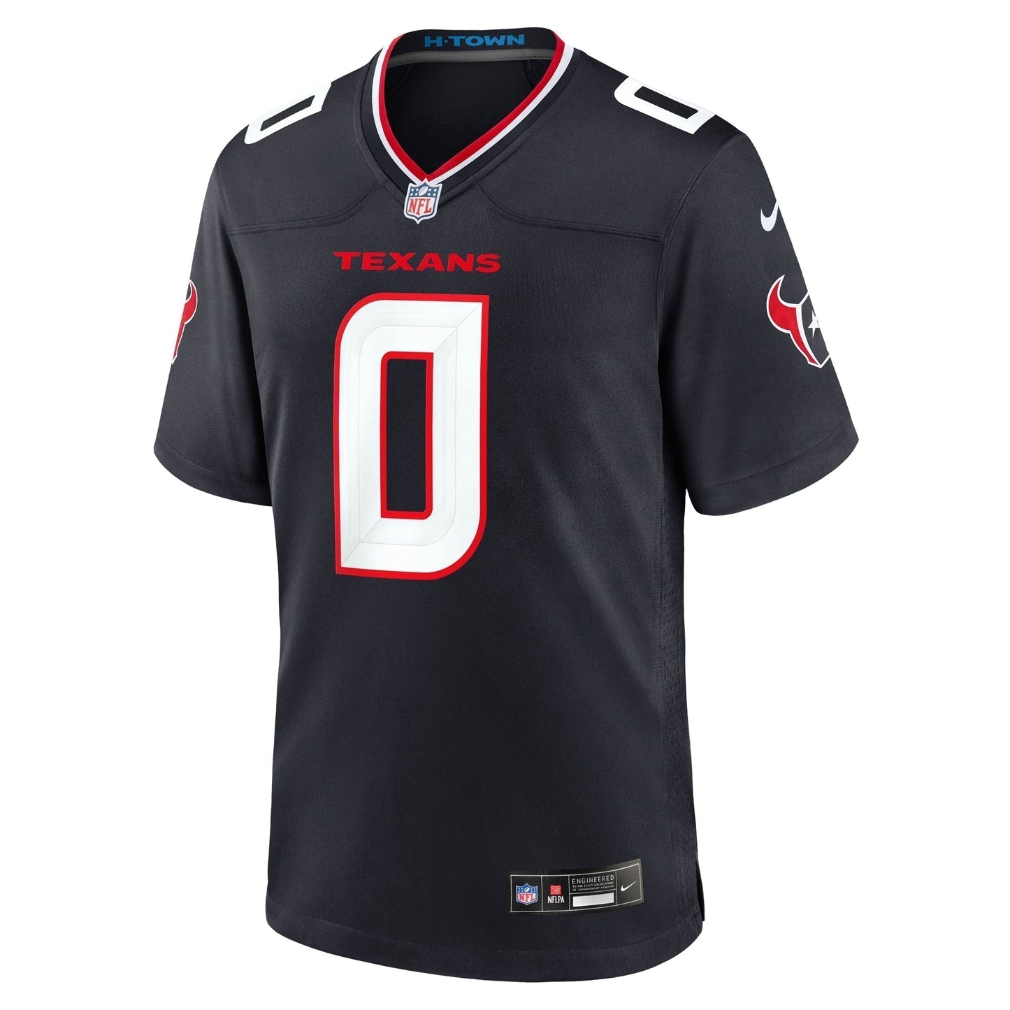 Azeez Al-Shaair Houston Texans Team Game Jersey - Navy football jersey product view 2
