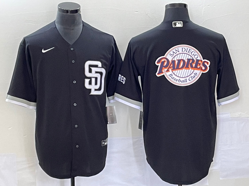 Men's San Diego Padres Black Replica Player Jersey baseball jersey product view 1
