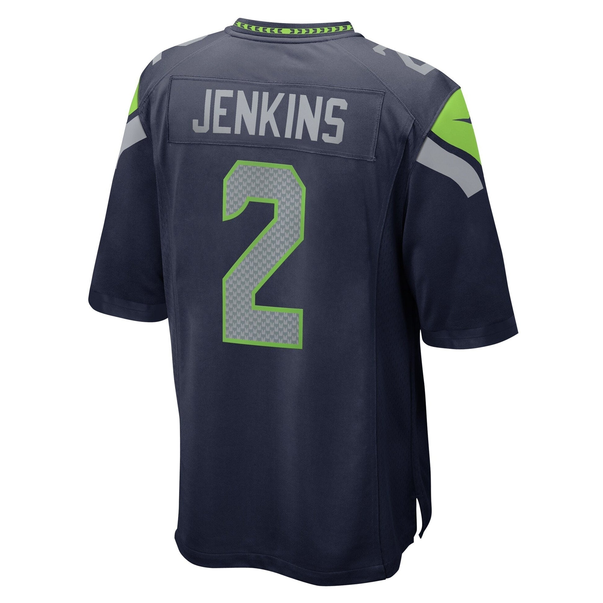Rayshawn Jenkins Seattle Seahawks Game Jersey - College Navy football jersey product view 3