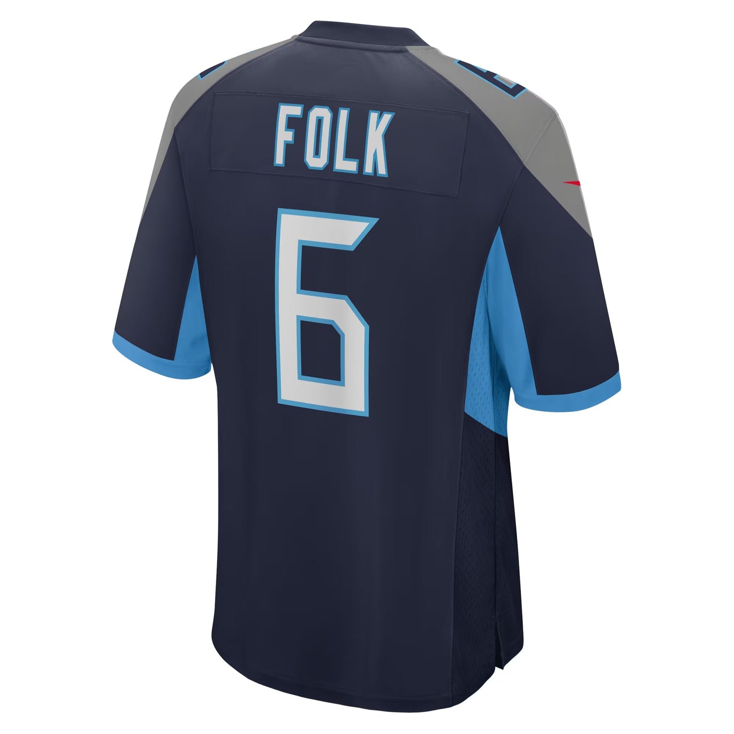 Tennessee Titans Nick Folk Navy Team Game Jersey football jersey product view 2