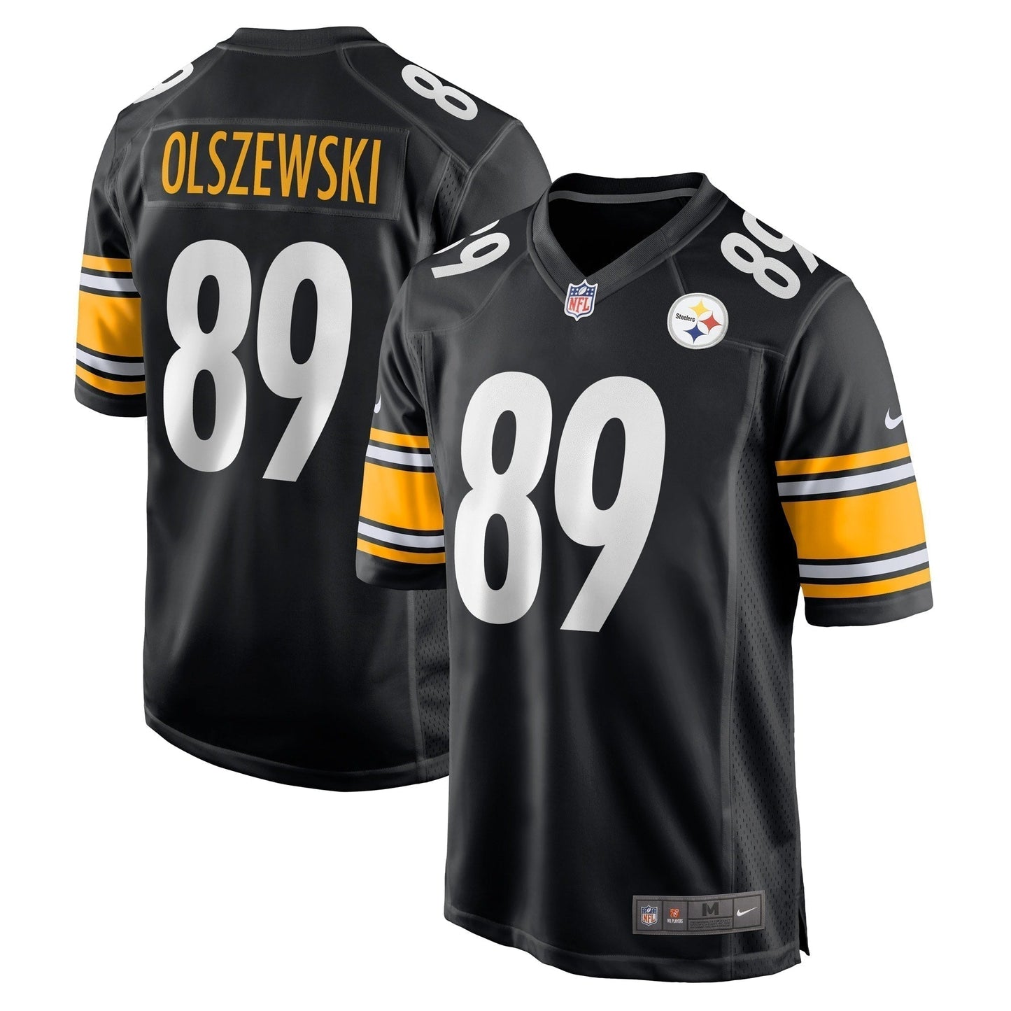 Gunner Olszewski Pittsburgh Steelers Game Jersey - Black football jersey product view 1