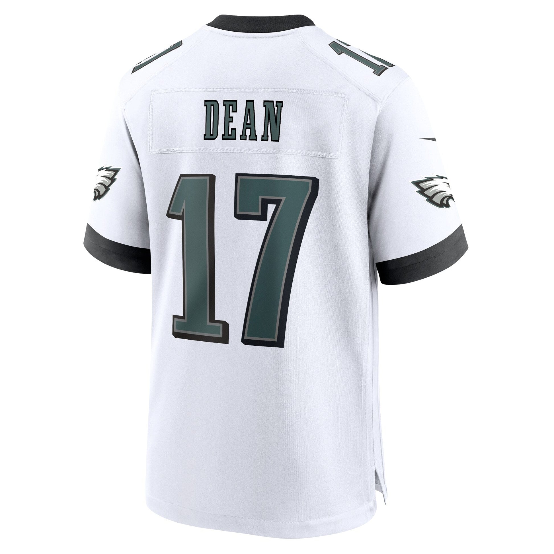 Nakobe Dean Philadelphia Eagles White Game Jersey - White football jersey product view 3