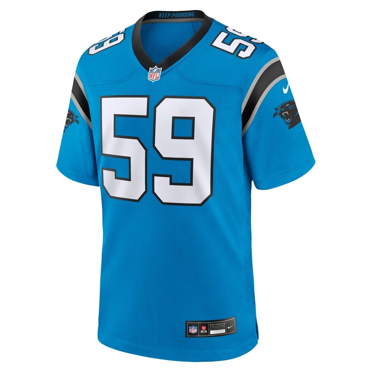 Luke Kuechly Carolina Panthers Retired Game Jersey - Blue football jersey product view 2
