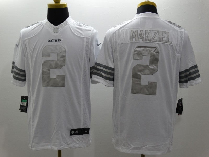Men's Cleveland Browns Johnny Manziel #2 White Game Jersey1 football jersey product view 1