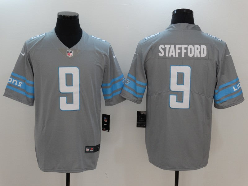 Men's Detroit Lions Matthew Stafford #9 Gray Game Jersey1 football jersey product view 1
