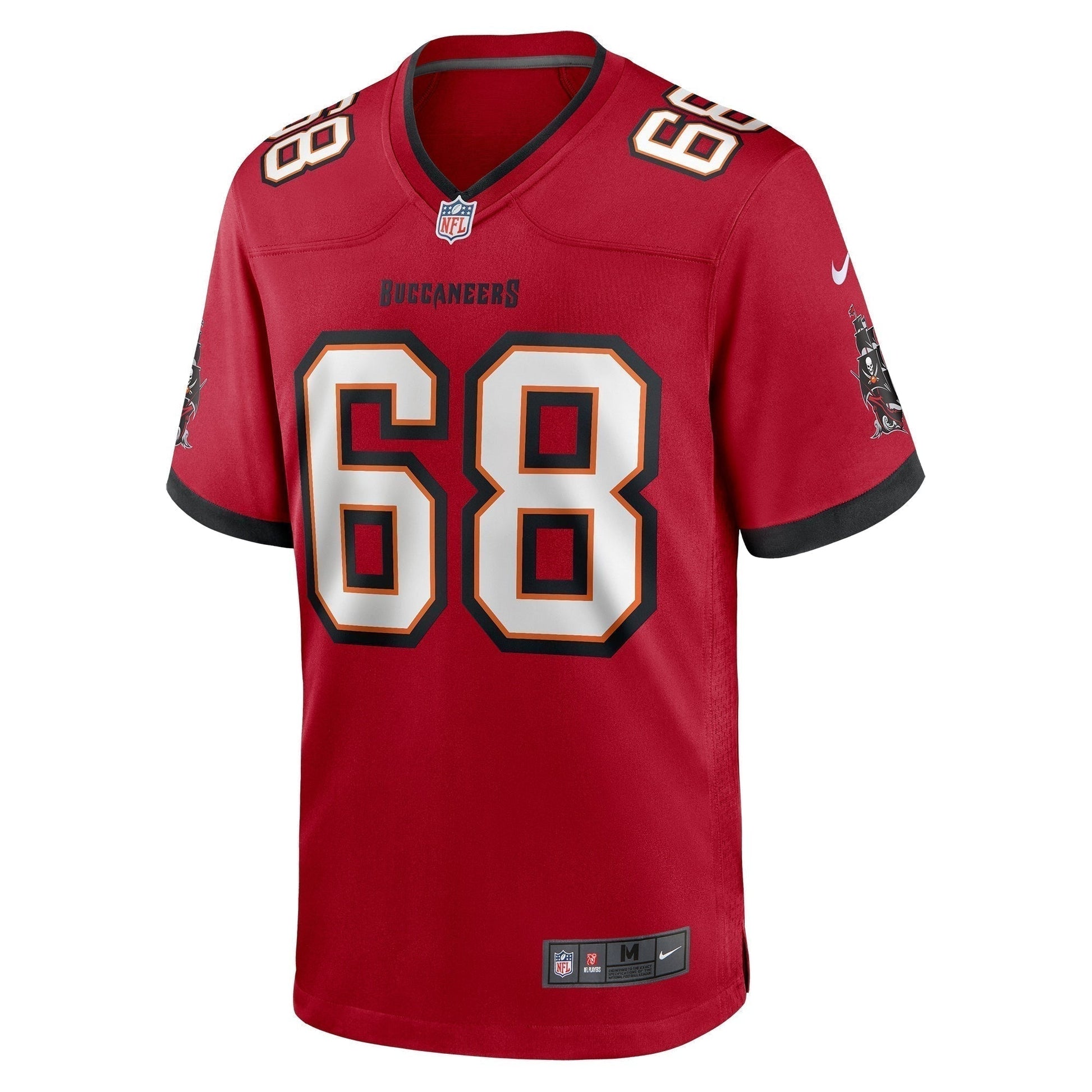 Ben Bredeson Tampa Bay Buccaneers Game Jersey - Red football jersey product view 2
