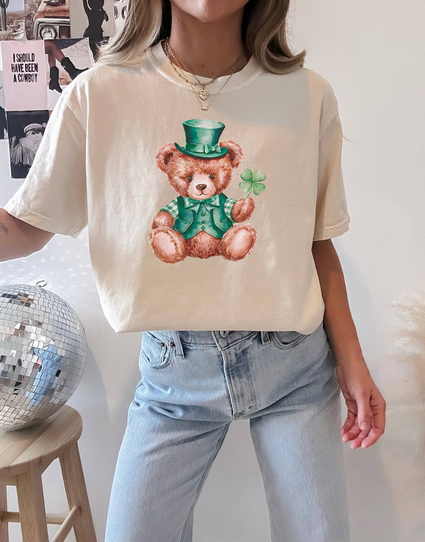 St. Patricks Day Tee, Teddy Bear, Graphic Apparel Unisex T-shirt, Sweatshirt, Hoodie, Long Sleeve Tee - T-Shirt, Sweatshirt, Hoodie