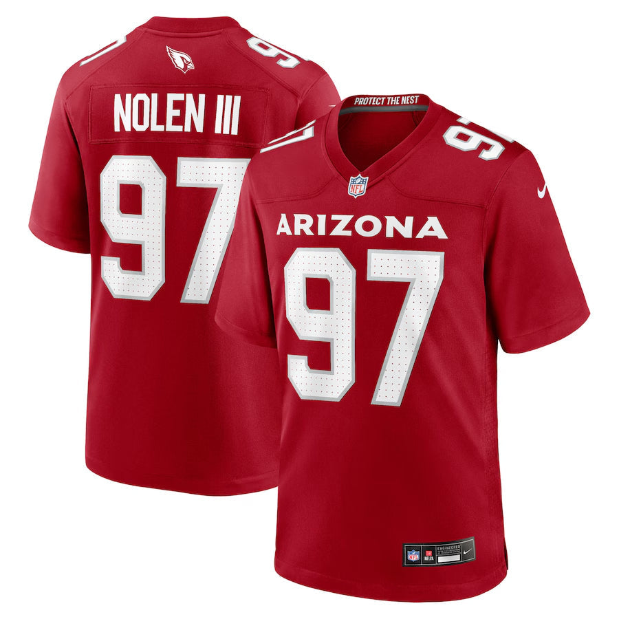 Arizona Cardinals Walter Nolen Cardinal 2025 NFL Draft First Round Pick Game Jersey football jersey product view 1