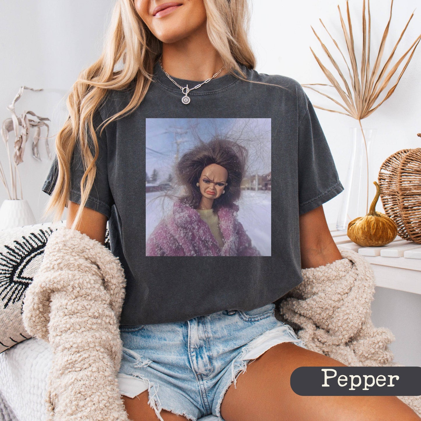 Moody Doll Meme Graphic Tee For Her Unisex T-shirt, Sweatshirt, Hoodie, Long Sleeve Tee - T-Shirt, Sweatshirt, Hoodie