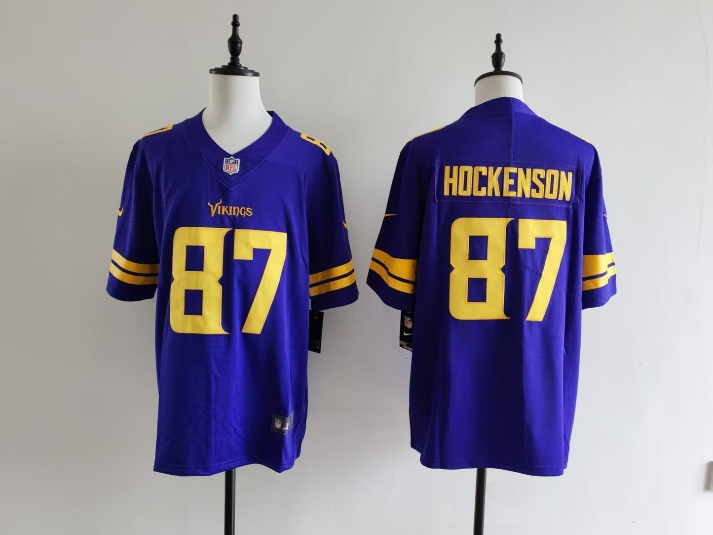 Men's Minnesota Vikings T.J. Hockenson Jersey - Purple football jersey product view 1