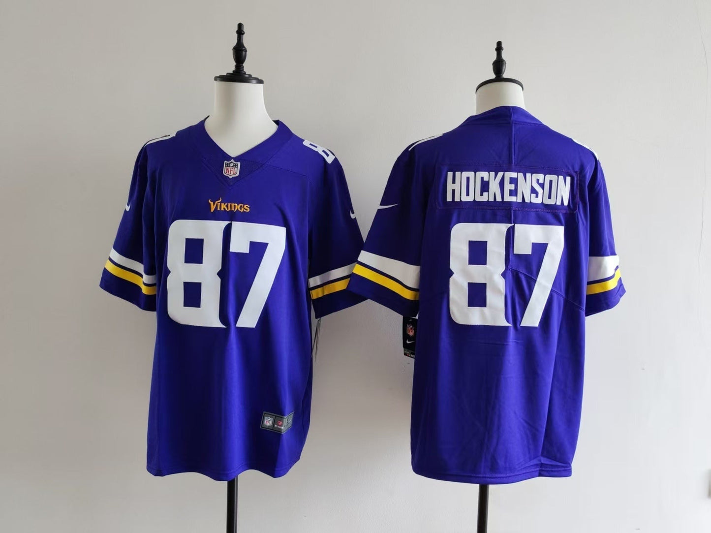 Men's Minnesota Vikings T.J. Hockenson Jersey - Purple#87 football jersey product view 1