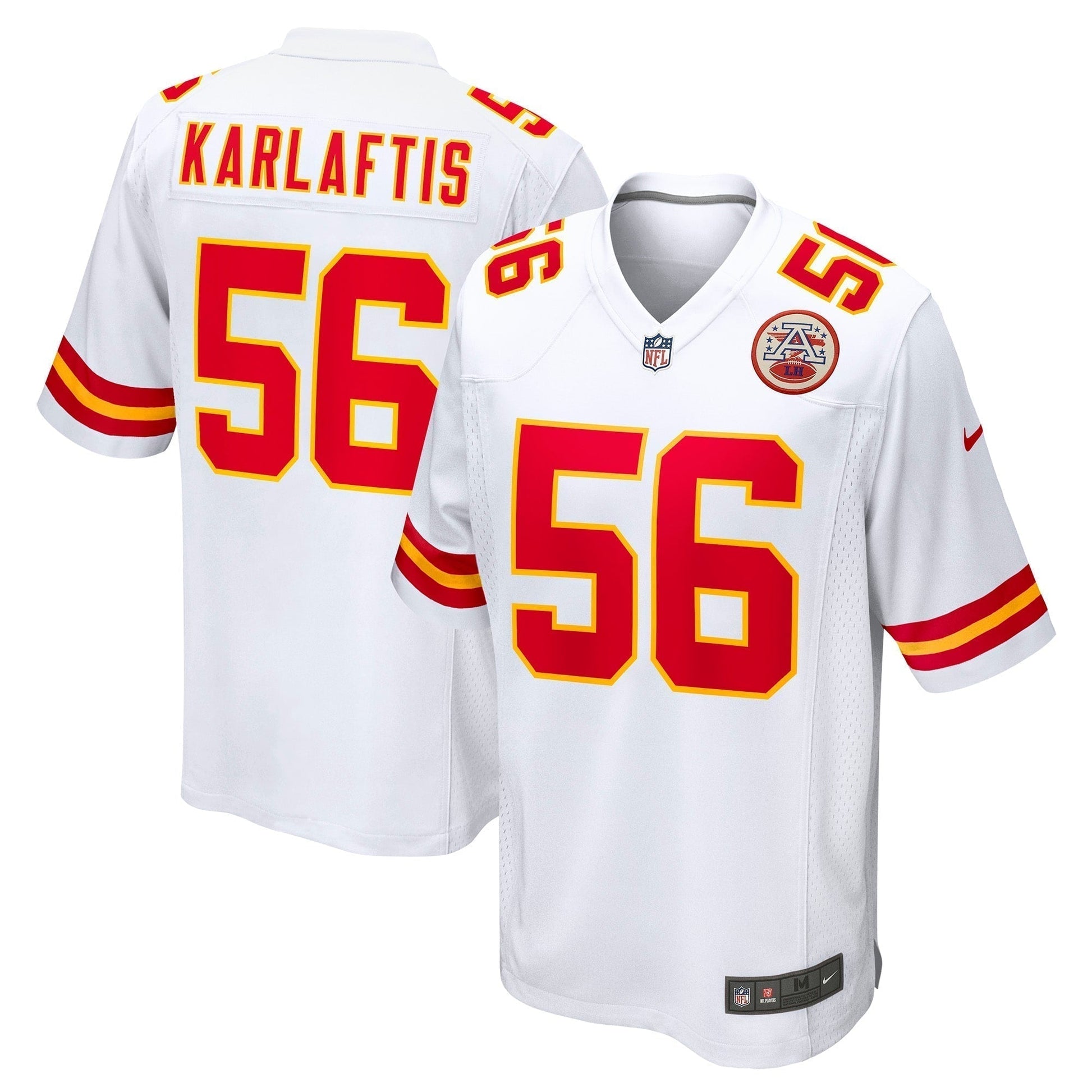 George Karlaftis Kansas City Chiefs Away Game Jersey - White football jersey product view 1