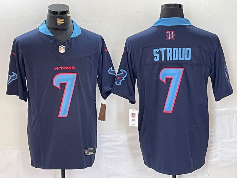 Men's Houston Texans C.J. Stroud #7 Navy Vapor F.U.S.E. Limited Jersey football jersey product view 1