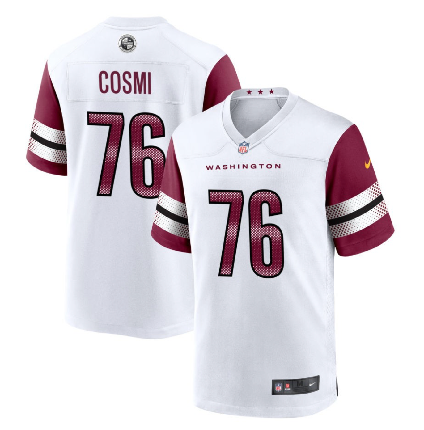 Sam Cosmi Washington Commanders Jersey football jersey product view 1