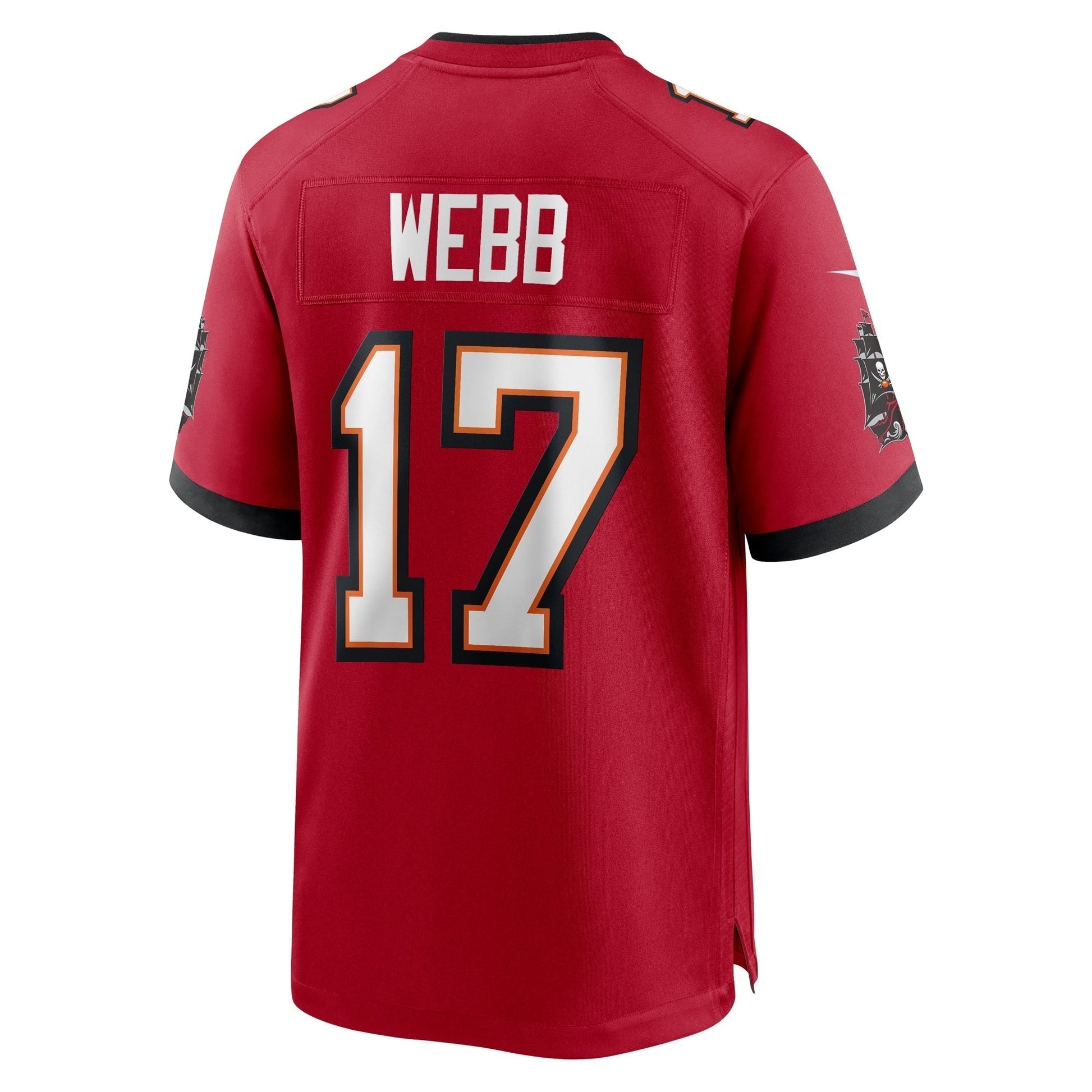 Raleigh Webb Tampa Bay Buccaneers Game Jersey - Red football jersey product view 3
