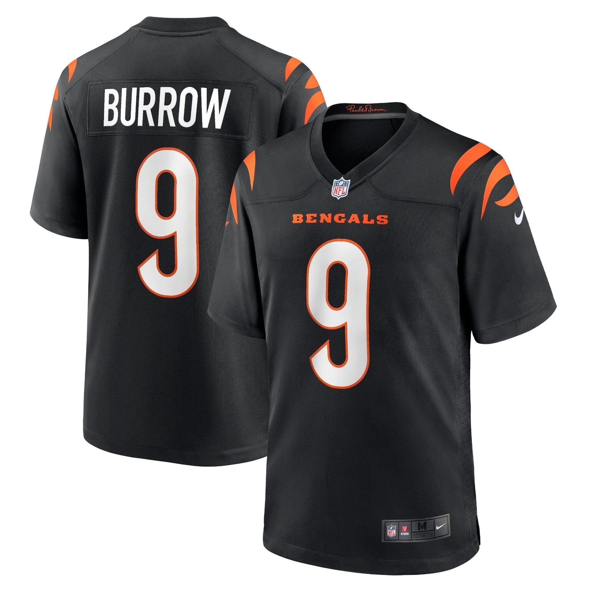 Joe Burrow Cincinnati Bengals Game Jersey - Black football jersey product view 1