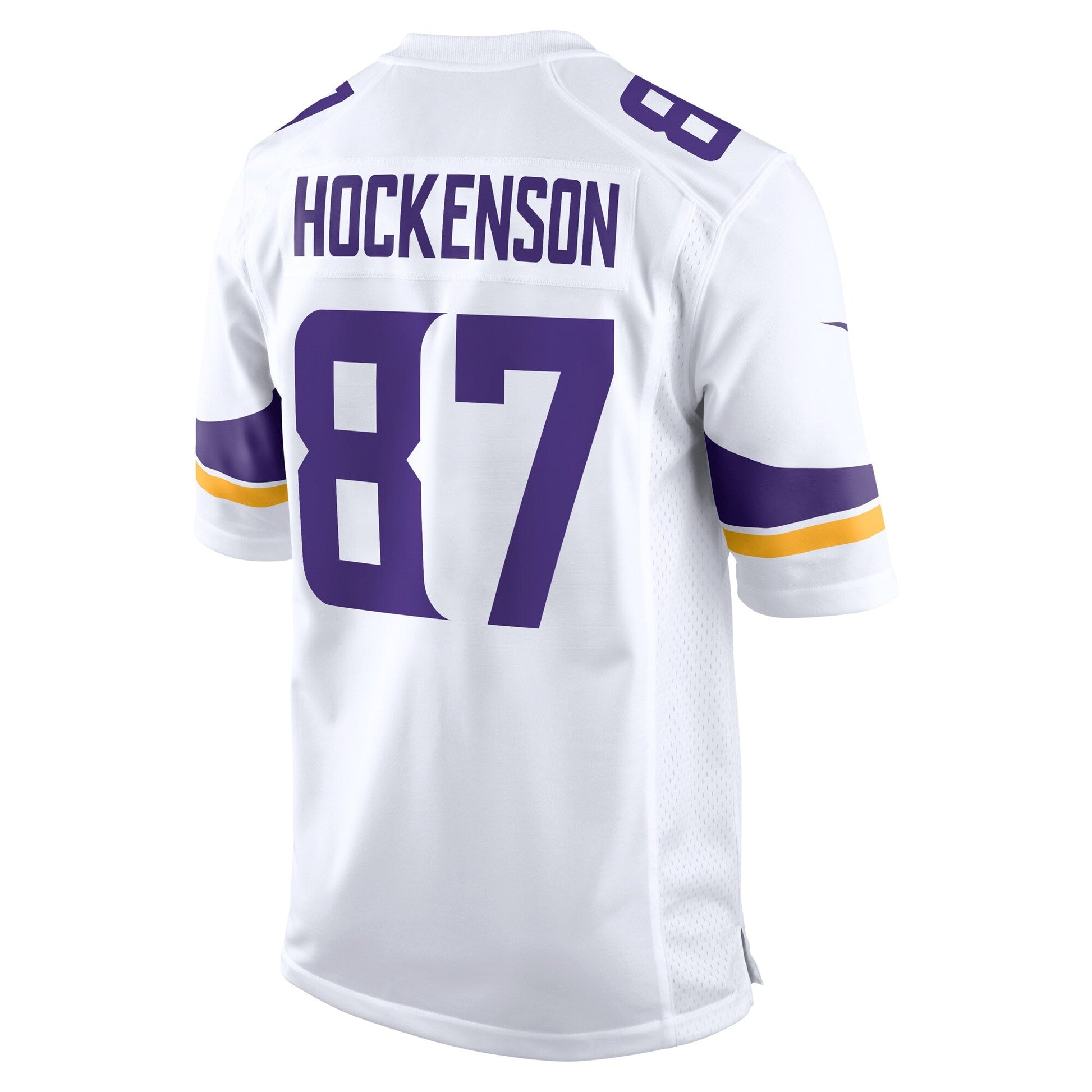 T.J. Hockenson Minnesota Vikings Game Jersey - White football jersey product view 3