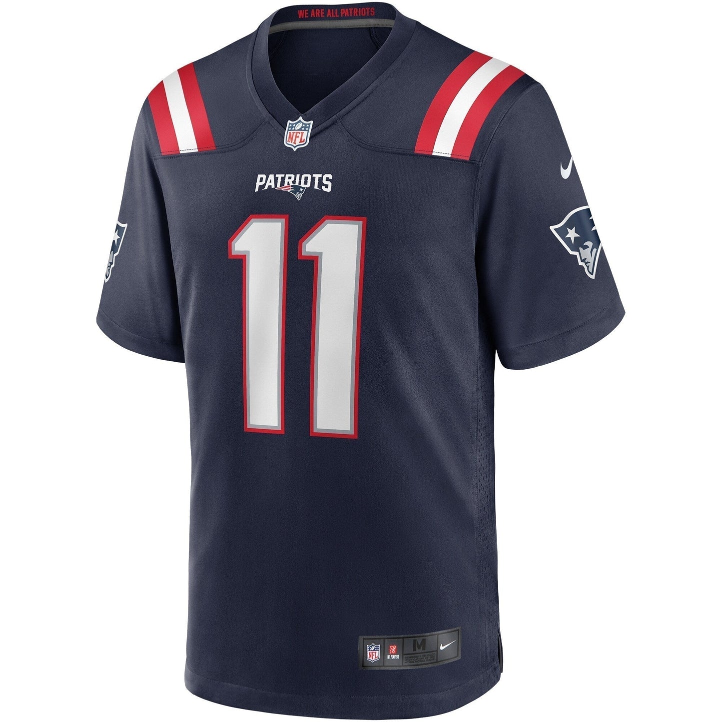 Drew Bledsoe New England Patriots Game Retired Jersey - Navy football jersey product view 2