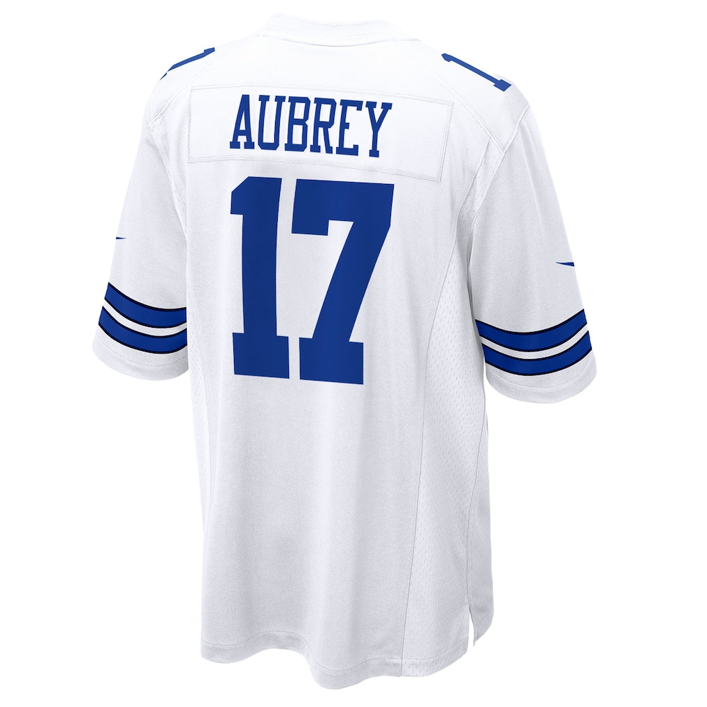 D.Cowboys #17 Brandon Aubrey White Game Jersey football jersey product view 1