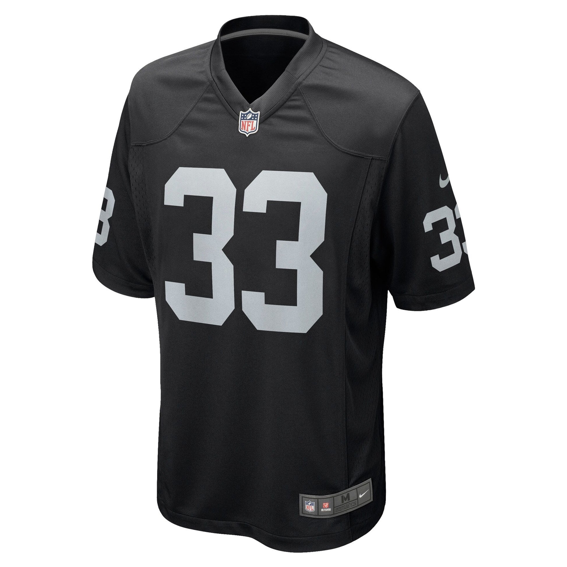 Roderic Teamer Las Vegas Raiders Game Jersey - Black football jersey product view 2