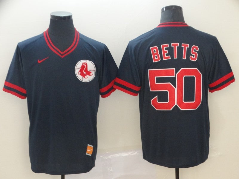 Men's Boston Red Sox Mookie Betts Navy Replica Player Jersey baseball jersey product view 1