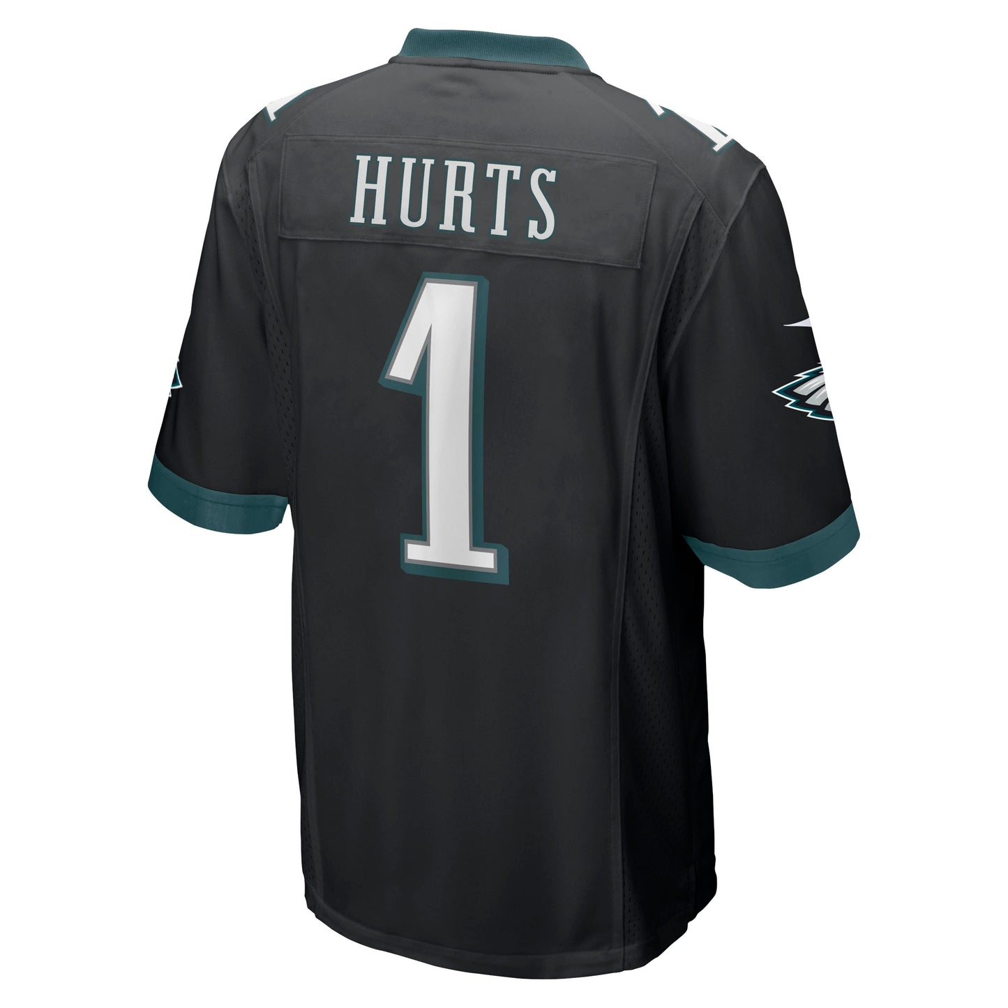 Jalen Hurts Philadelphia Eagles Game Jersey - Black football jersey product view 3