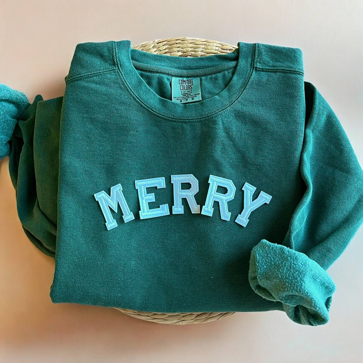 Comfort Colors Merry Sweatshirt, Christmas Sweatshirts Women Unisex T-shirt, Sweatshirt, Hoodie, Long Sleeve Tee - T-Shirt, Sweatshirt, Hoodie