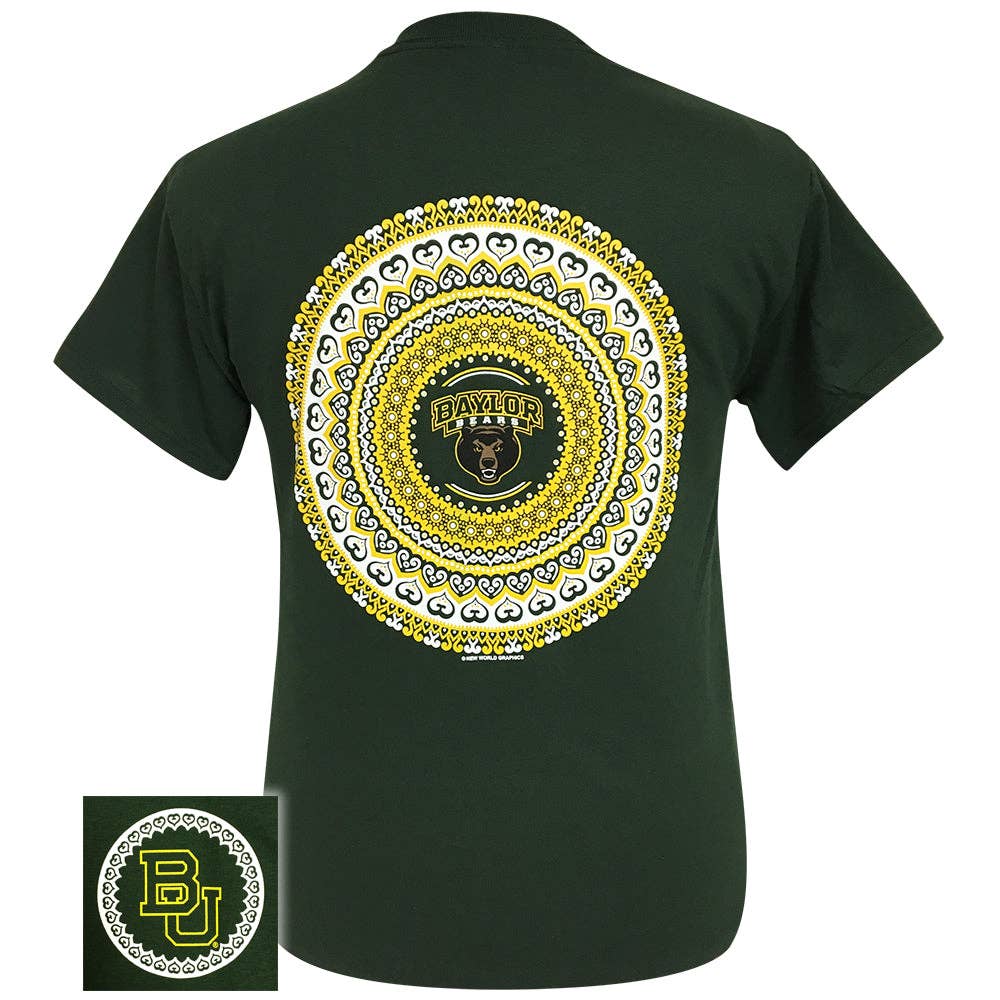 Baylor Mandala Forest Green Short Sleeve Unisex T-shirt, Sweatshirt, Hoodie, Long Sleeve Tee - T-Shirt, Sweatshirt, Hoodie