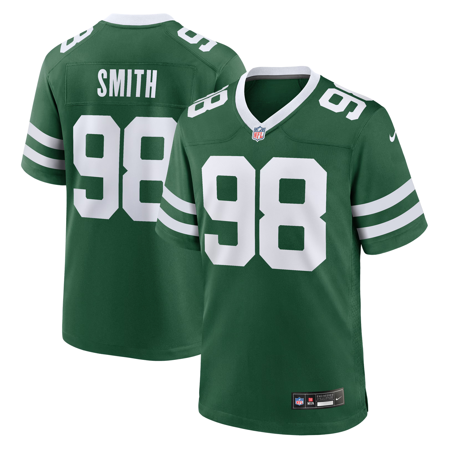 New York Jets Mazi Smith Legacy Green Team Game Jersey football jersey product view 1