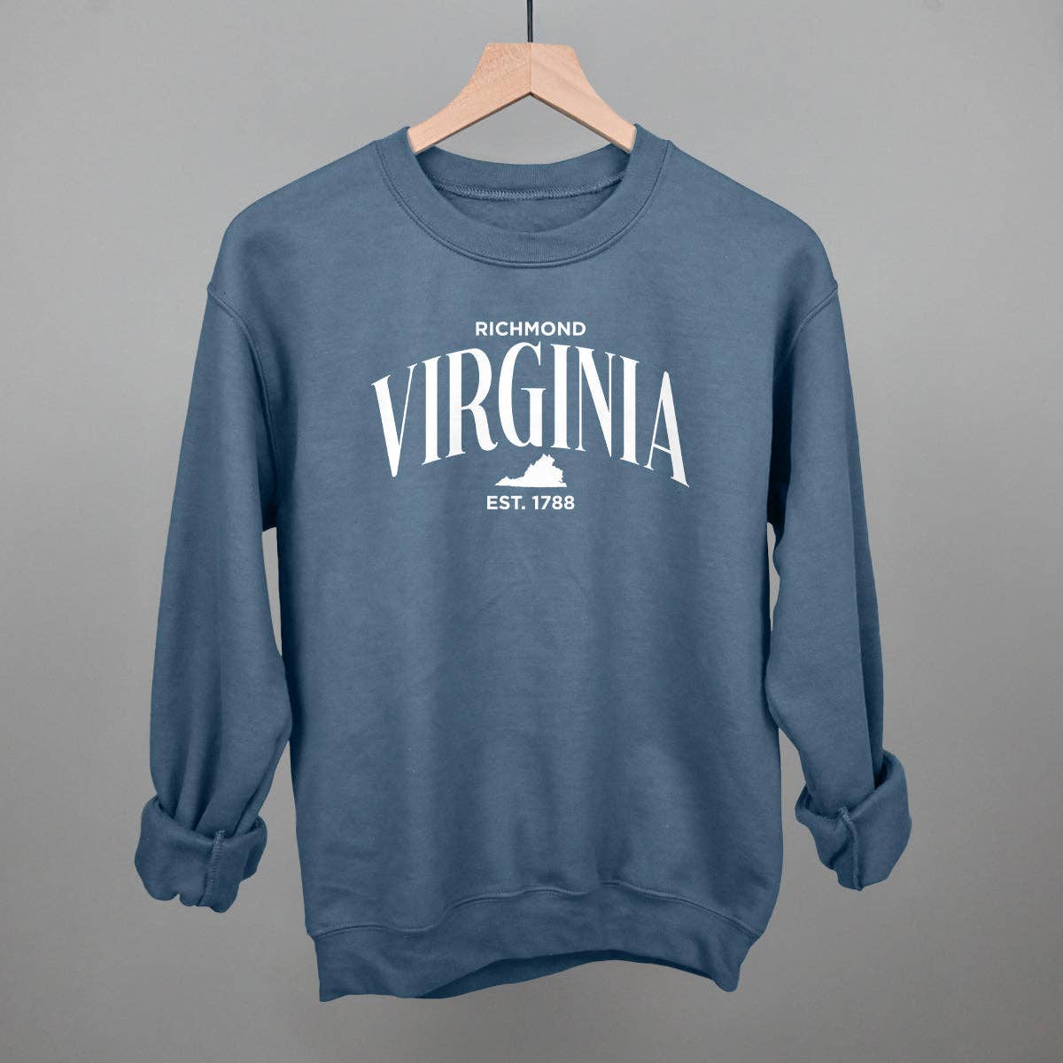 Virginia Est. 1788 (White) Unisex T-shirt, Sweatshirt, Hoodie, Long Sleeve Tee - T-Shirt, Sweatshirt, Hoodie