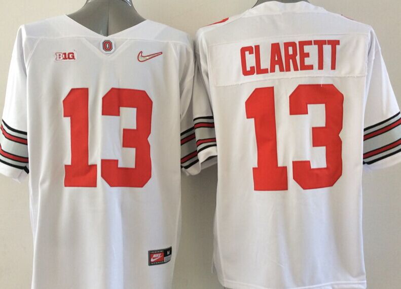 Men's Ohio State Buckeyes Maurice Clarett White Player Game Jersey sports jersey product view 1