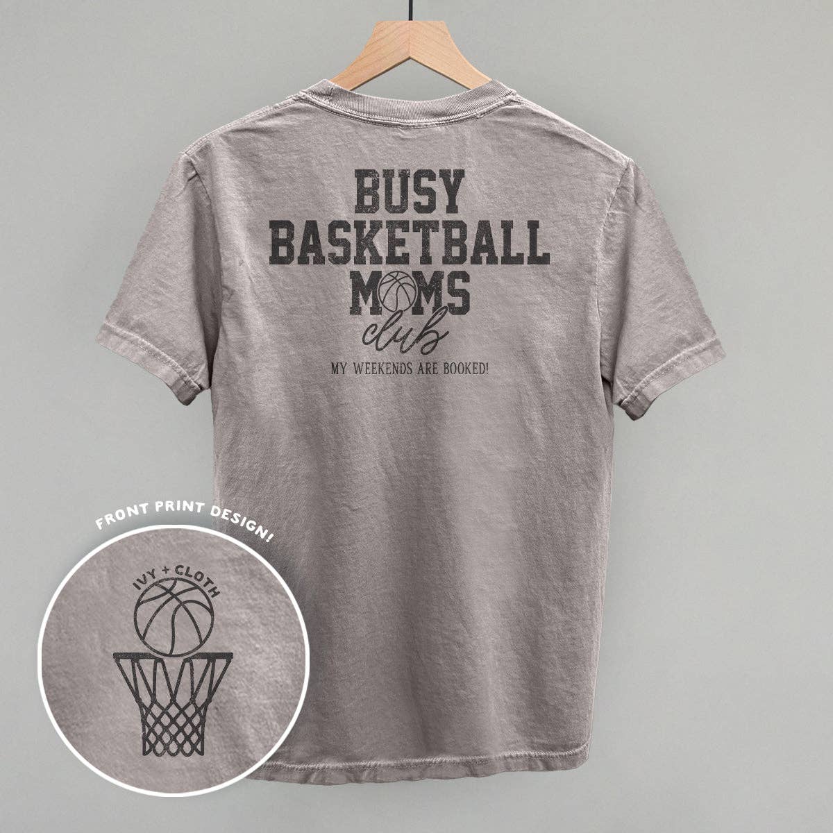 Busy Basketball Moms Club (Back Print) Unisex T-shirt, Sweatshirt, Hoodie, Long Sleeve Tee - T-Shirt, Sweatshirt, Hoodie