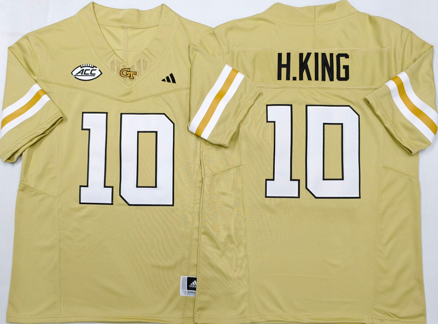 Men's Georgia Tech Football Haynes King Gold Player Jersey football jersey product view 1