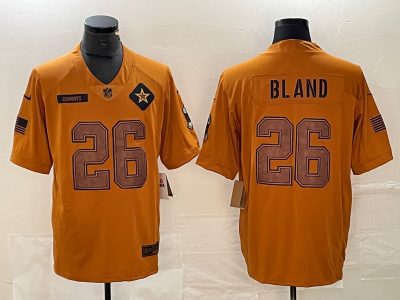 Men's Dallas Cowboys DaRon Bland Brown 2023 Salute To Service Retired Player Limited Jersey football jersey product view 1