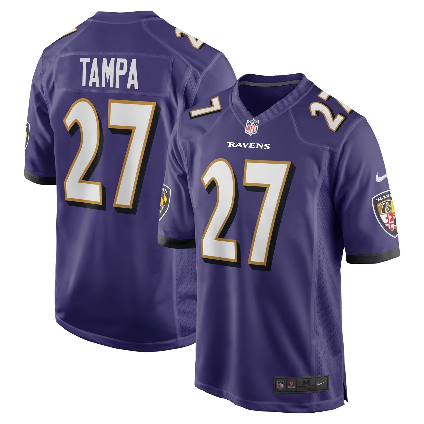 Baltimore Ravens T.J. Tampa Purple Team Game Jersey football jersey product view 1