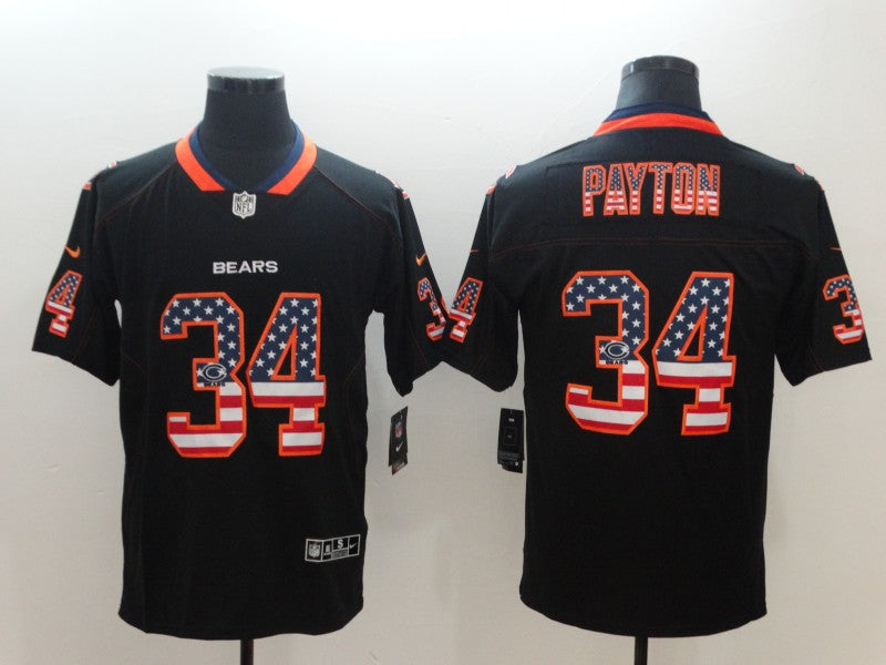 Men's Chicago Bears Walter Payton #34 Black Game Jersey1 football jersey product view 1