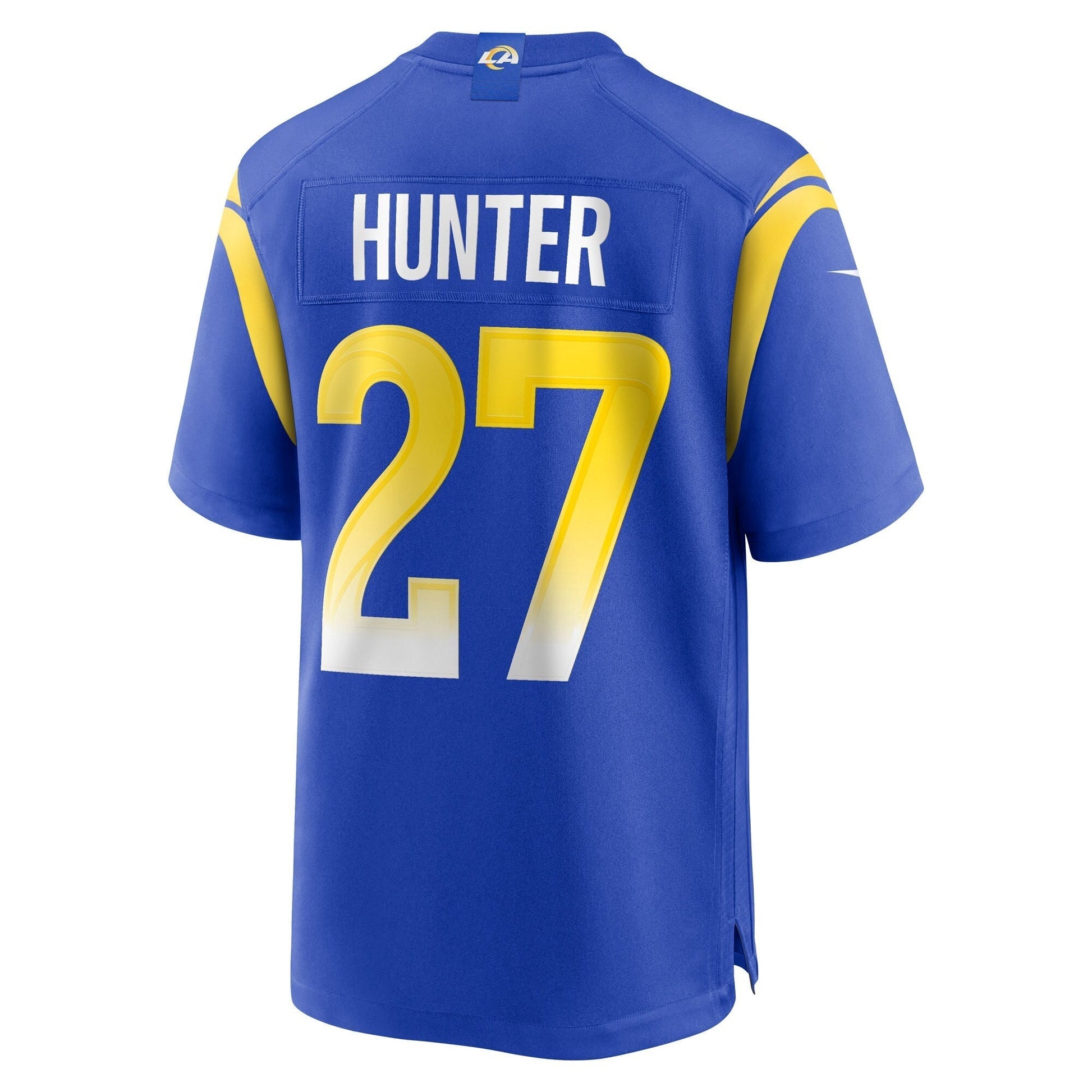 Los Angeles Rams Jarquez Hunter Royal Team Game Jersey football jersey product view 2