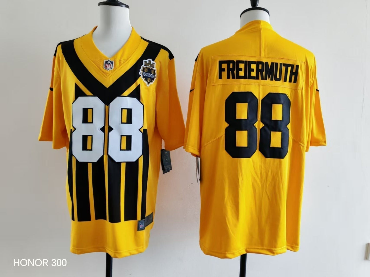 Men's Pittsburgh Steelers Pat Freiermuth Jersey - Retro Yellow-1 football jersey product view 1