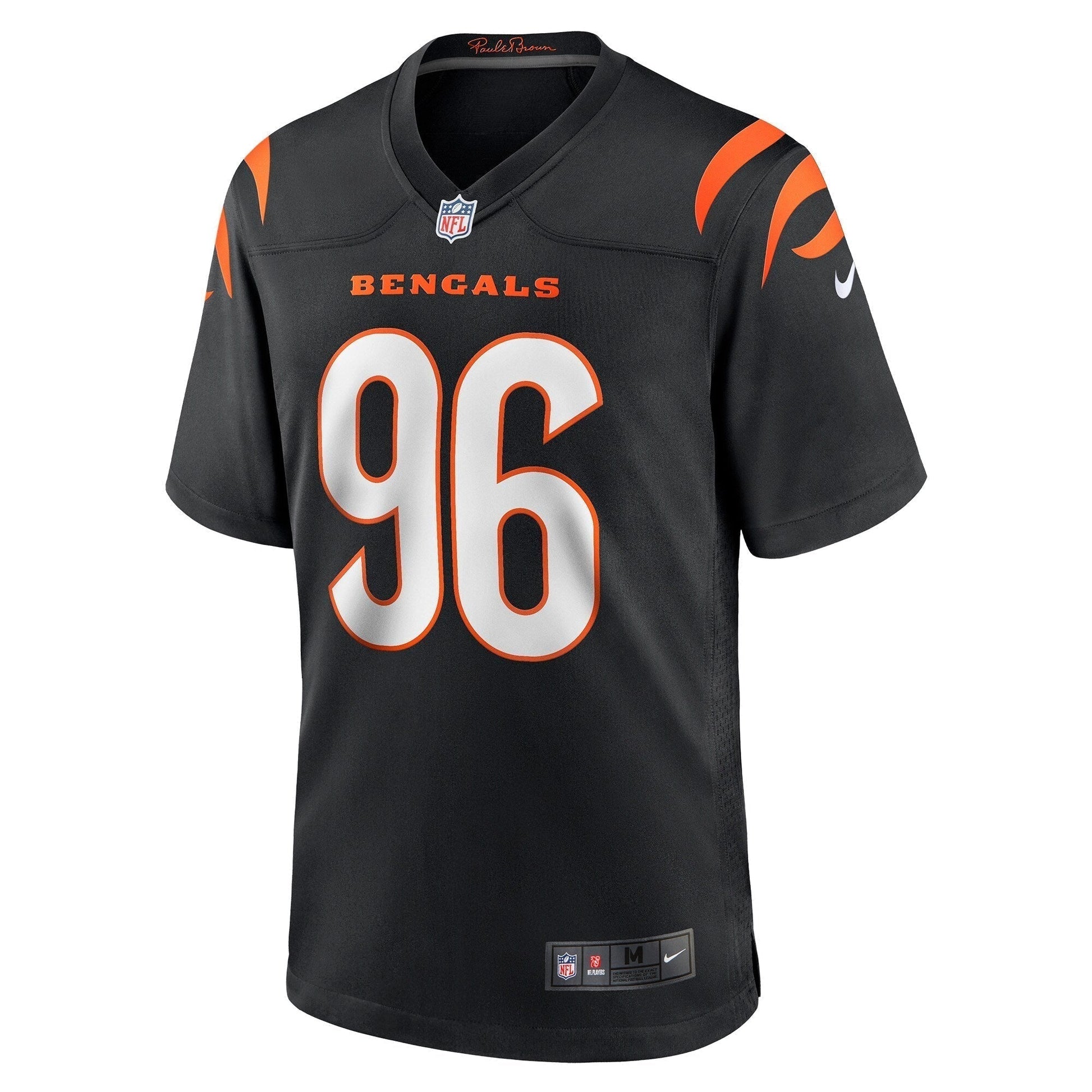 Cam Sample Cincinnati Bengals Game Jersey - Black football jersey product view 2
