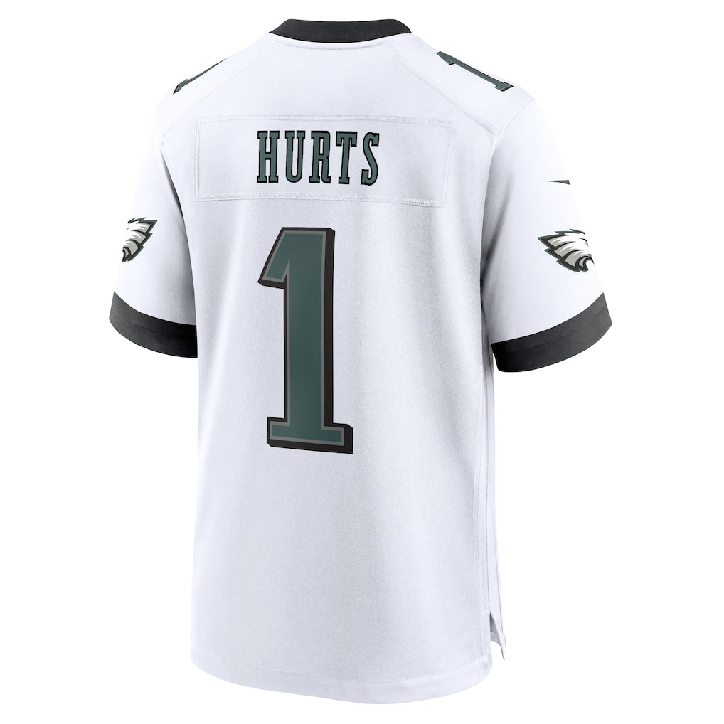 P.Eagles #1 Jalen Hurts White Team Game Jersey football jersey product view 1